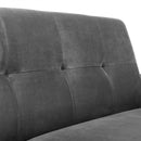 Monza Dark Grey Velvet 3 Seater Sofa by Lavishway | Velvet Sofa-61536