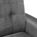 Monza Dark Grey Velvet Armchair by Lavishway | Velvet Sofa-61533