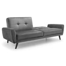 Monza Dark Grey Velvet Sofa Bed by Lavishway | Velvet Sofa-61486