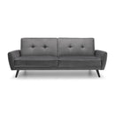 Monza Dark Grey Velvet Sofa Bed by Lavishway | Velvet Sofa-61487