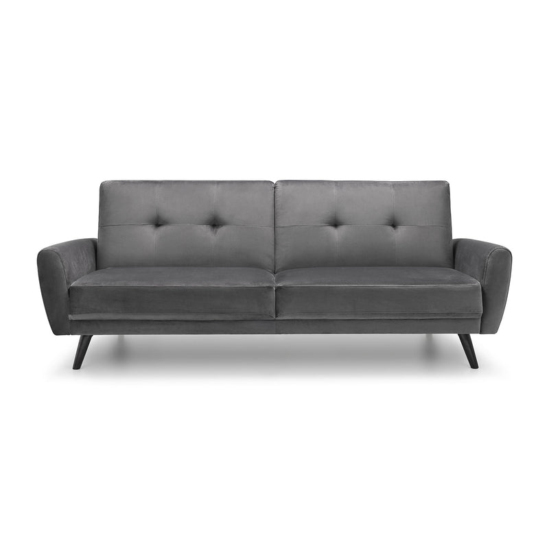 Monza Dark Grey Velvet Sofa Bed by Lavishway | Velvet Sofa-61487