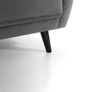 Monza Dark Grey Velvet Sofa Bed by Lavishway | Velvet Sofa-61489