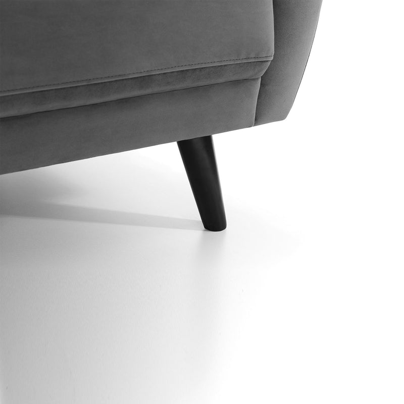 Monza Dark Grey Velvet Sofa Bed by Lavishway | Velvet Sofa-61489