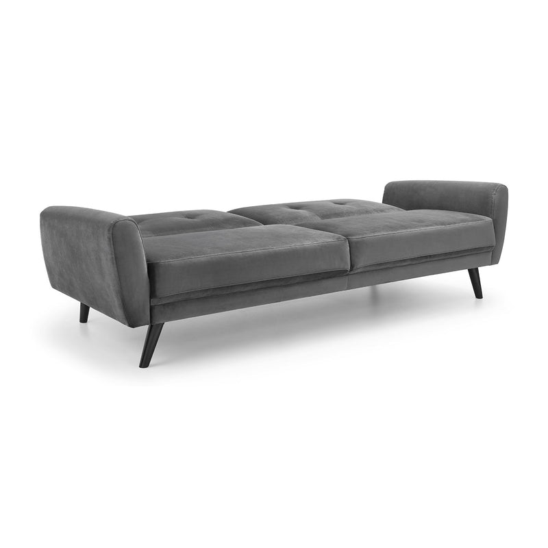 Monza Dark Grey Velvet Sofa Bed by Lavishway | Velvet Sofa-61490