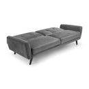 Monza Dark Grey Velvet Sofa Bed by Lavishway | Velvet Sofa-61488