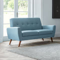 Monza Retro Style Fabric 2 Seater Sofa by Lavishway | Fabric Sofas-61557