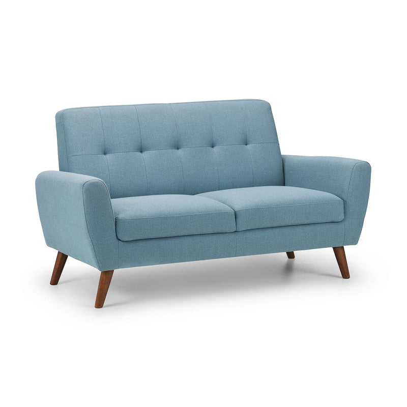 Monza Retro Style Fabric 2 Seater Sofa by Lavishway | Fabric Sofas-61559