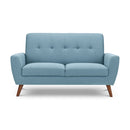 Monza Retro Style Fabric 2 Seater Sofa by Lavishway | Fabric Sofas-61561