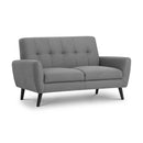 Monza Retro Style Fabric 2 Seater Sofa by Lavishway | Fabric Sofas-61560