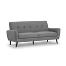 Monza Retro Style Fabric 3 Seater Sofa by Lavishway | Fabric Sofas-61541
