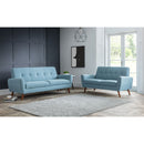 Monza Retro Style Fabric 3 Seater Sofa by Lavishway | Fabric Sofas-61547