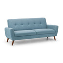 Monza Retro Style Fabric 3 Seater Sofa by Lavishway | Fabric Sofas-61542