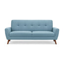 Monza Retro Style Fabric 3 Seater Sofa by Lavishway | Fabric Sofas-61543