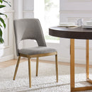 Morgan Leather & Fabric Dining Chair Set of 2 by Lavishway | Dining Chairs-24766