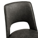 Morgan Leather & Fabric Dining Chair Set of 2 by Lavishway | Dining Chairs-24794