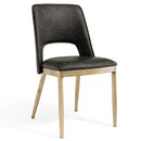 Morgan Leather & Fabric Dining Chair Set of 2 by Lavishway | Dining Chairs-24790