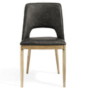 Morgan Leather & Fabric Dining Chair Set of 2 by Lavishway | Dining Chairs-24789