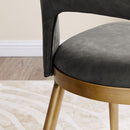 Morgan Leather & Fabric Dining Chair Set of 2 by Lavishway | Dining Chairs-24792