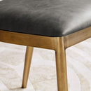 Morgan Leather & Fabric Dining Chair Set of 2 by Lavishway | Dining Chairs-24791