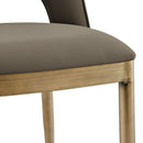 Morgan Leather & Fabric Dining Chair Set of 2 by Lavishway | Dining Chairs-24787