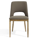 Morgan Leather & Fabric Dining Chair Set of 2 by Lavishway | Dining Chairs-24784