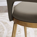 Morgan Leather & Fabric Dining Chair Set of 2 by Lavishway | Dining Chairs-24783