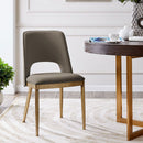 Morgan Leather & Fabric Dining Chair Set of 2 by Lavishway | Dining Chairs-24768
