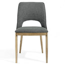 Morgan Leather & Fabric Dining Chair Set of 2 by Lavishway | Dining Chairs-24777