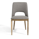 Morgan Leather & Fabric Dining Chair Set of 2 by Lavishway | Dining Chairs-24798