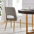 Morgan Leather & Fabric Dining Chair Set of 2 by Lavishway | Dining Chairs-24795