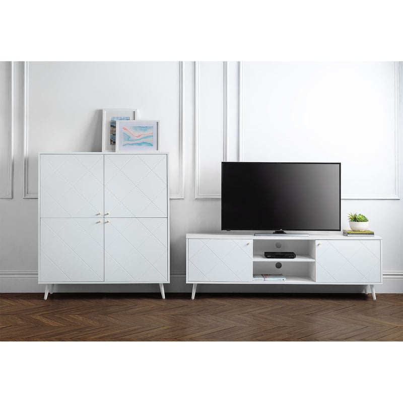 Moritz Melamine 2 Doors TV Cabinet by Lavishway | TV Units Cabinets-61458