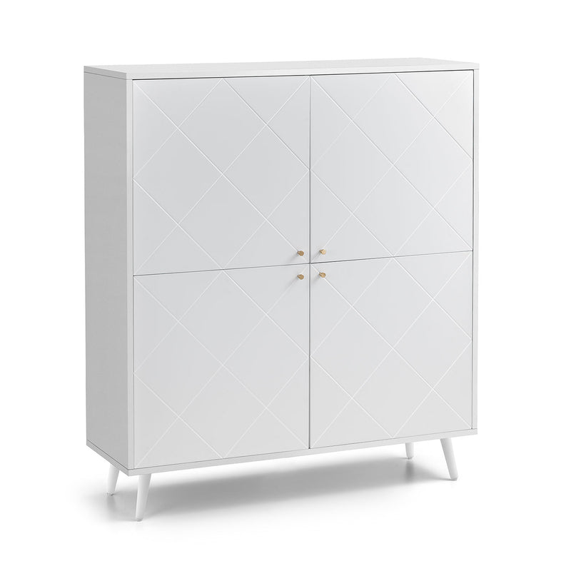 Moritz Melamine 4 Doors Cabinet by Lavishway | Hallway Cabinets-61462