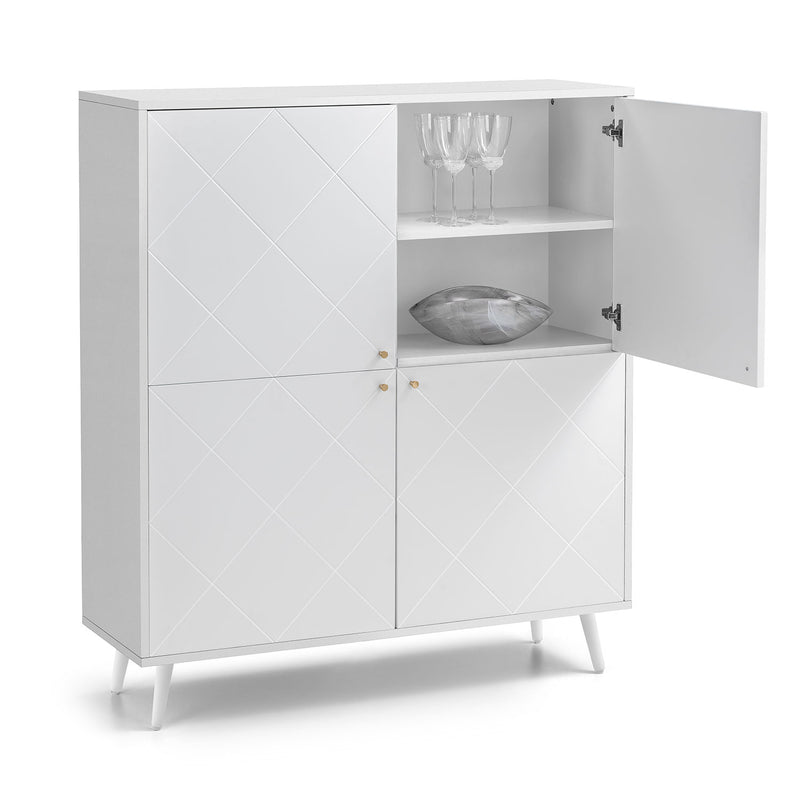 Moritz Melamine 4 Doors Cabinet by Lavishway | Hallway Cabinets-61466