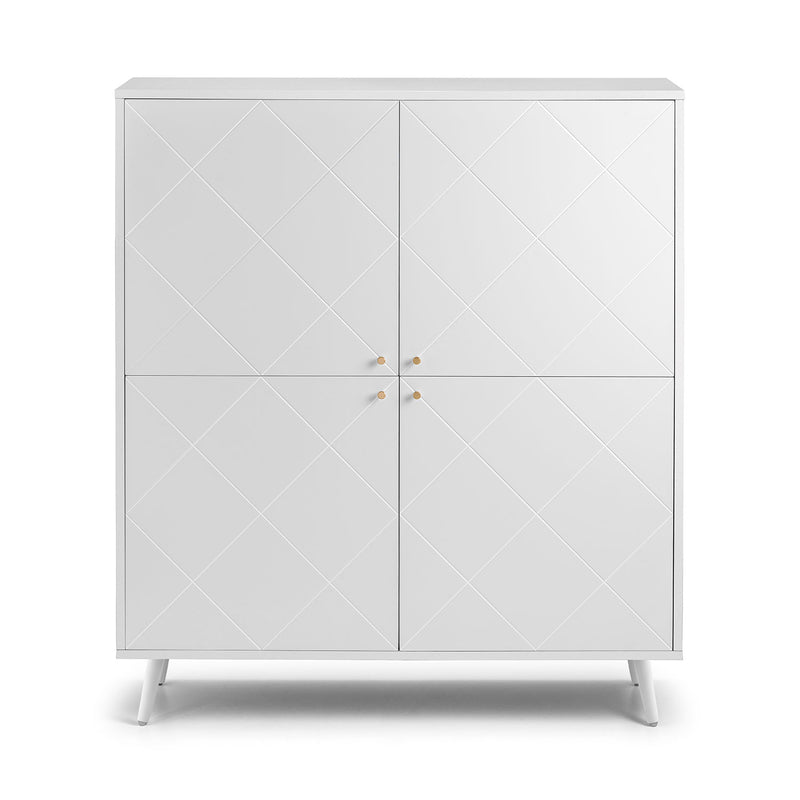 Moritz Melamine 4 Doors Cabinet by Lavishway | Hallway Cabinets-61464