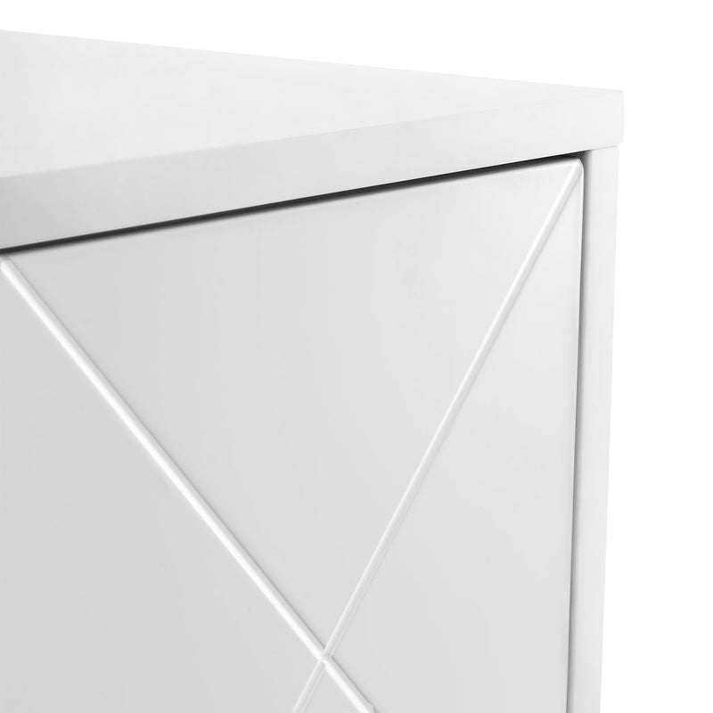 Moritz Melamine 4 Doors Cabinet by Lavishway | Hallway Cabinets-61470