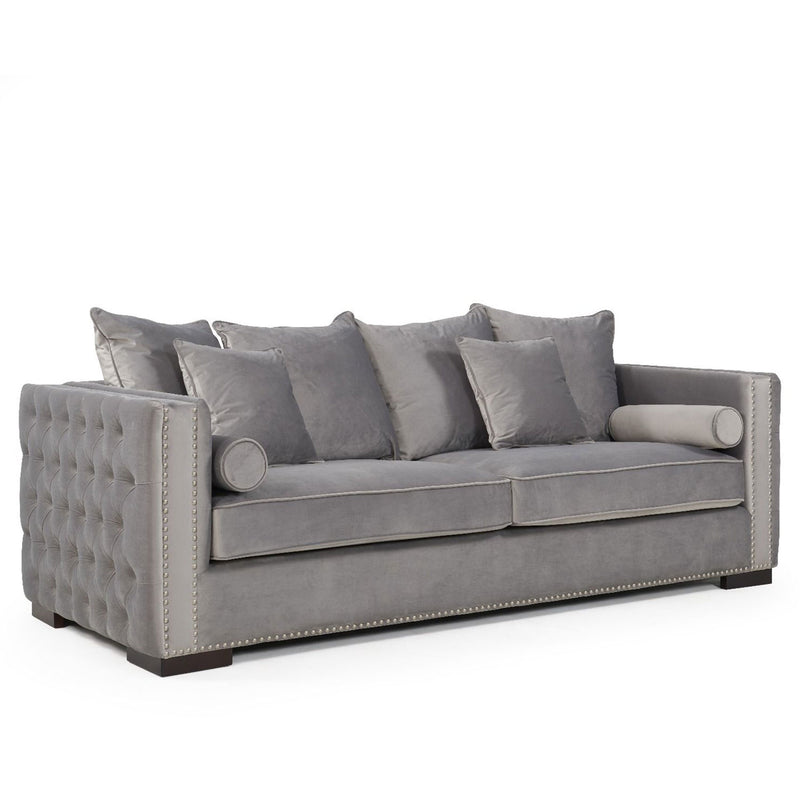 Moscow Upholstered Velvet 3 Seater Sofa by Lavishway | Velvet Sofa-24662