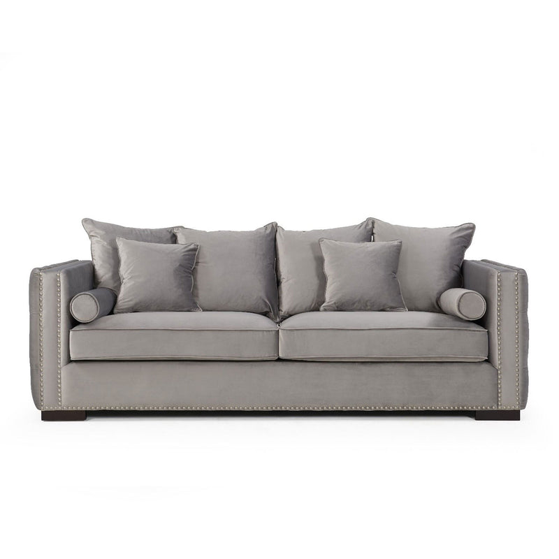 Moscow Upholstered Velvet 3 Seater Sofa by Lavishway | Velvet Sofa-24663