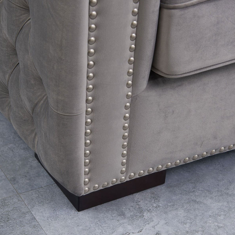 Moscow Upholstered Velvet 3 Seater Sofa by Lavishway | Velvet Sofa-24665