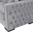 Moscow Grey Velvet Corner Sofa by Lavishway | Velvet Sofa-25297