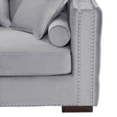 Moscow Grey Velvet Corner Sofa by Lavishway | Velvet Sofa-25295