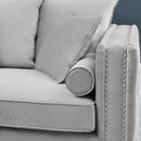 Moscow Grey Velvet Corner Sofa by Lavishway | Velvet Sofa-25292