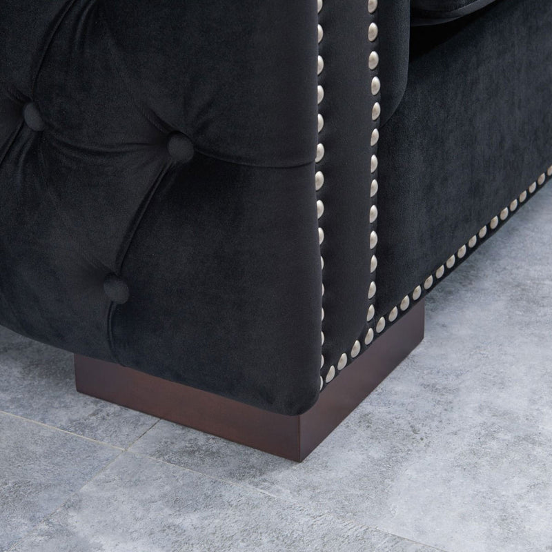 Moscow Modish Upholstered Velvet Sofa Set by Lavishway | Velvet Sofa-24641