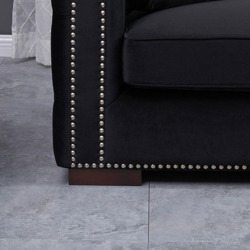 Moscow Modish Upholstered Velvet Sofa Set by Lavishway | Velvet Sofa-24639