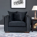 Moscow Modish Upholstered Velvet Sofa Set by Lavishway | Velvet Sofa-24637