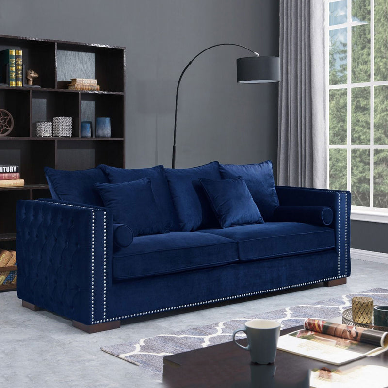 Moscow Modish Upholstered Velvet Sofa Set by Lavishway | Velvet Sofa-24622