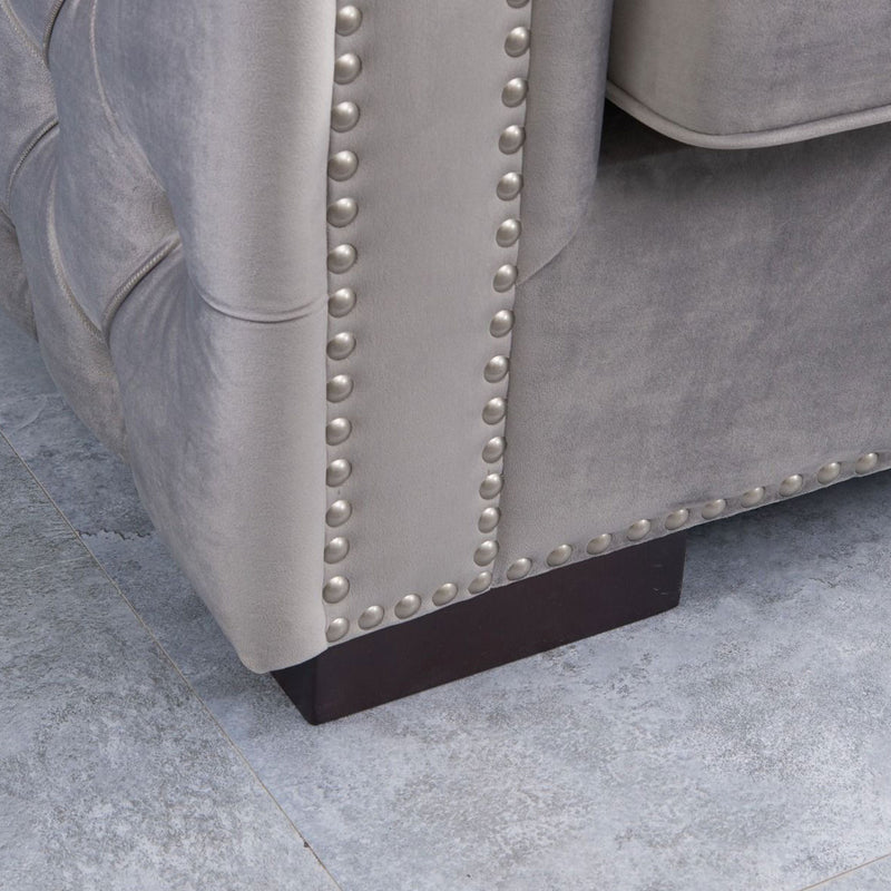 Moscow Modish Upholstered Velvet Sofa Set by Lavishway | Velvet Sofa-24647