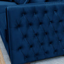 Moscow Royal Blue Corner Sofa Suite by Lavishway | Velvet Sofa-24149