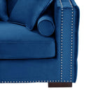 Moscow Royal Blue Corner Sofa Suite by Lavishway | Velvet Sofa-24147