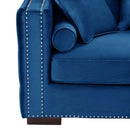 Moscow Royal Blue Corner Sofa Suite by Lavishway | Velvet Sofa-24153