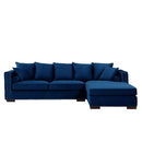 Moscow Royal Blue Corner Sofa Suite by Lavishway | Velvet Sofa-24143
